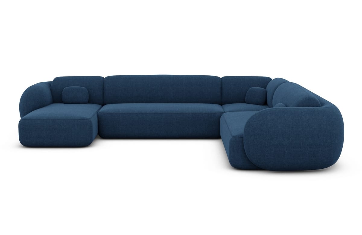 Wohnlandschaft Altea XXL U-Form in Stoff Blau