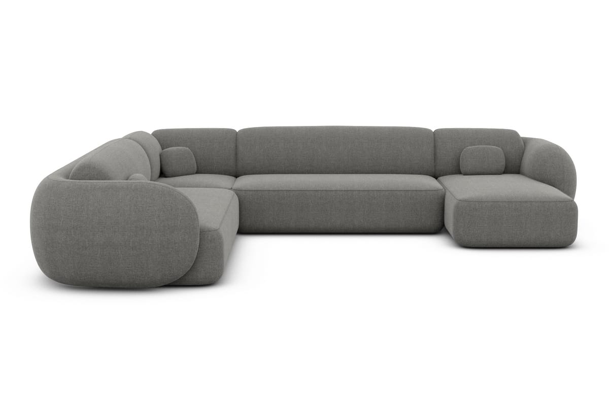 Wohnlandschaft Altea XXL U-Form in Stoff dunkelgrau