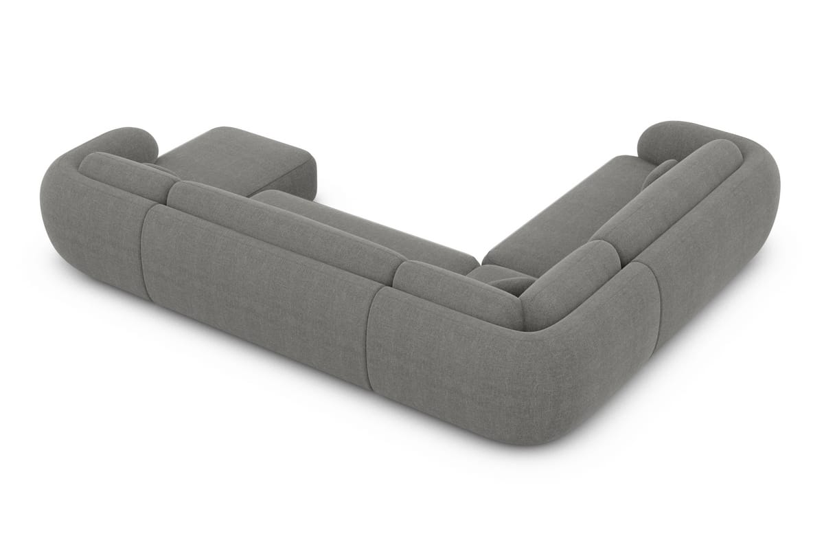 Wohnlandschaft Altea XXL U-Form in Stoff dunkelgrau