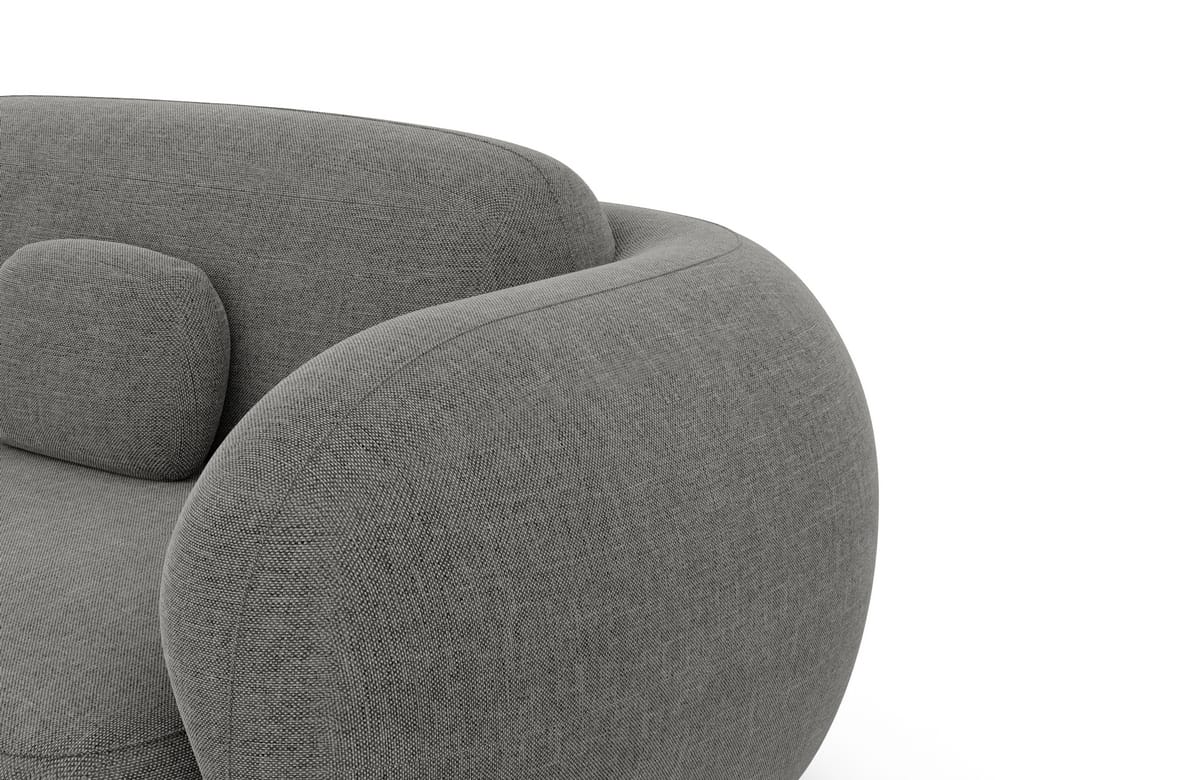 Wohnlandschaft Altea XXL U-Form in Stoff dunkelgrau