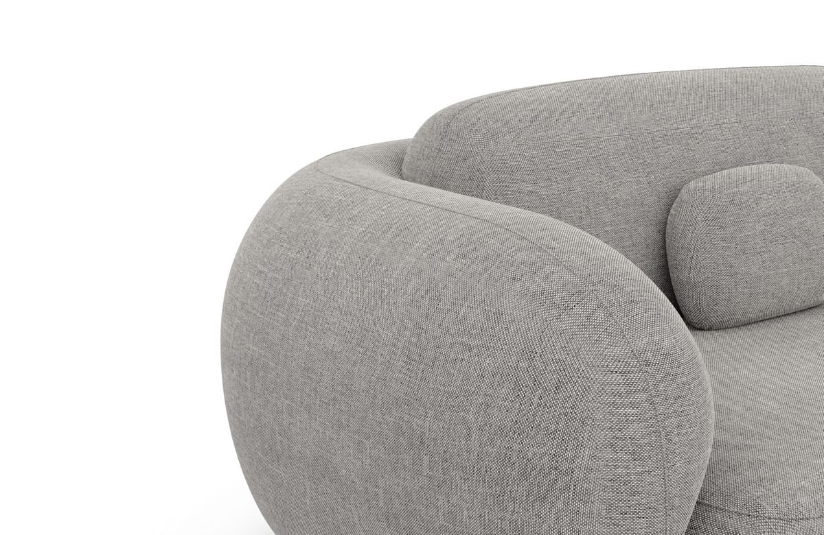 Wohnlandschaft Altea XXL U-Form in Stoff Hellgrau