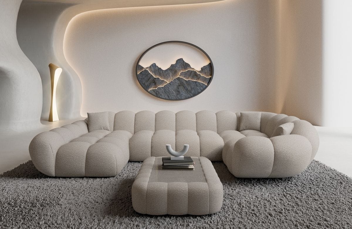 Wohnlandschaft Maleron U Form Pearl
