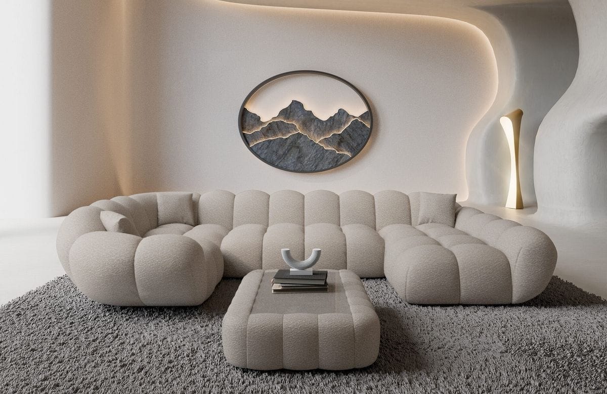 Wohnlandschaft Maleron U Form Pearl