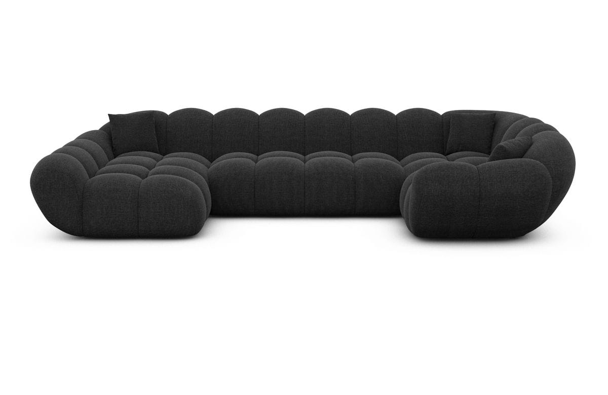 Wohnlandschaft Maleron U Form Schwarz