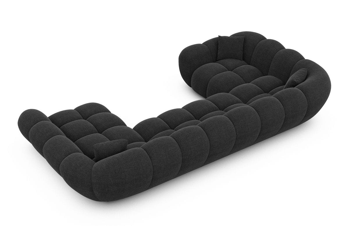 Wohnlandschaft Maleron U Form Schwarz
