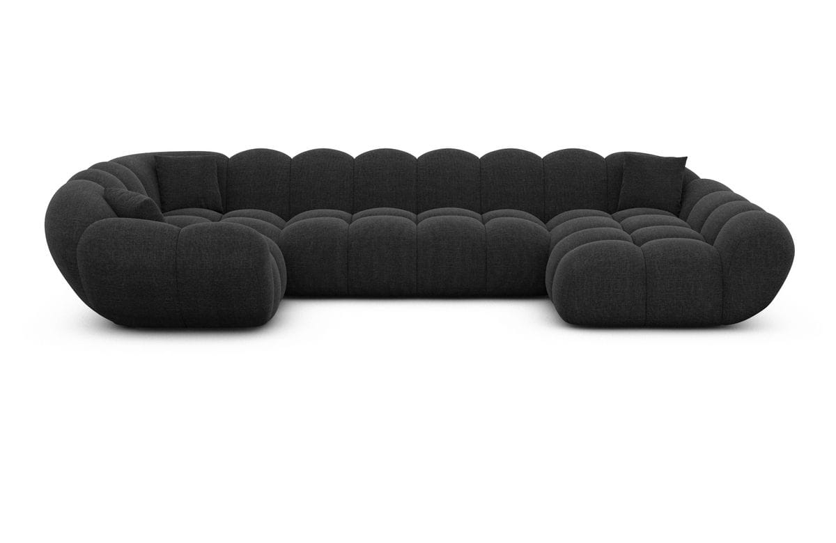 Wohnlandschaft Maleron U Form Schwarz