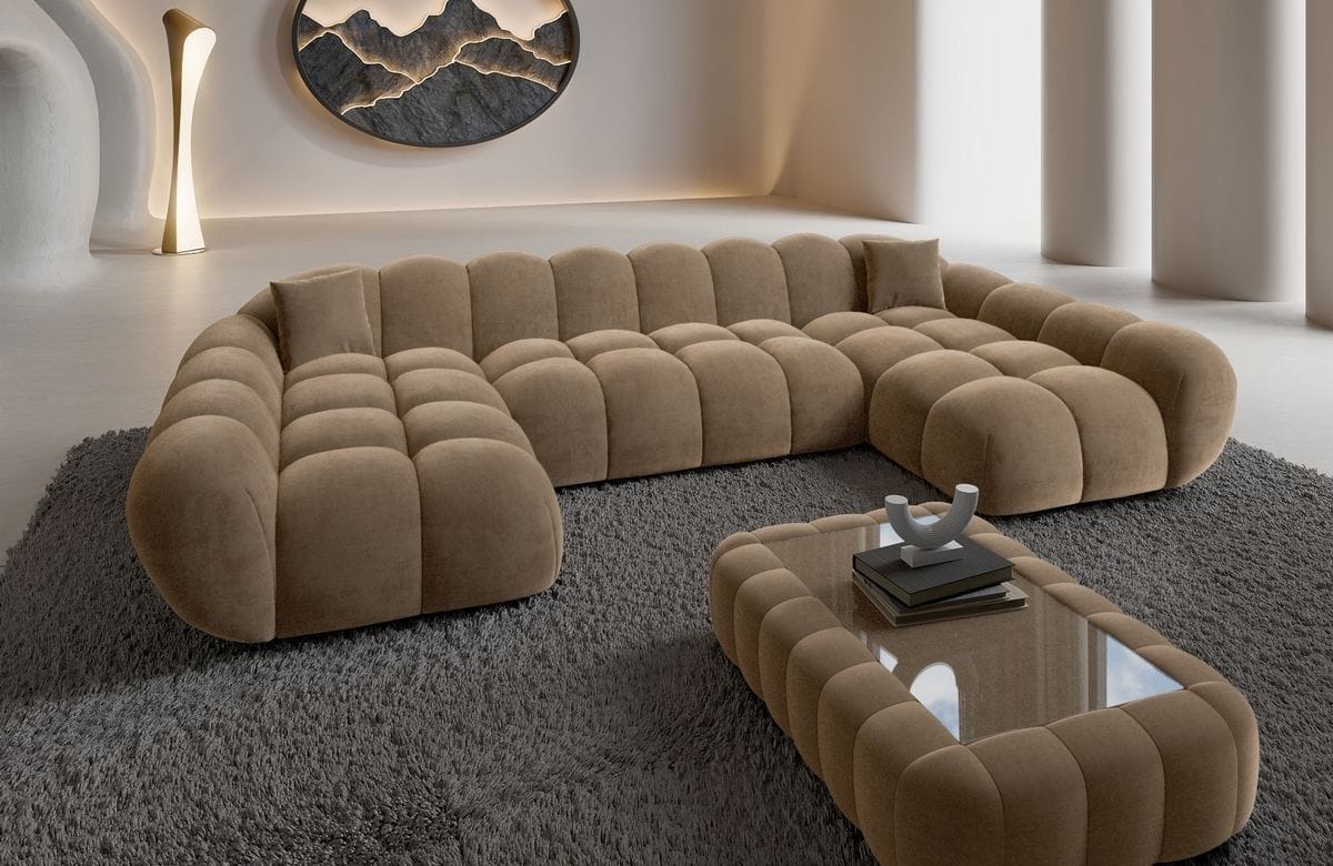 Wohnlandschaft Maleron U Form Studio Braun