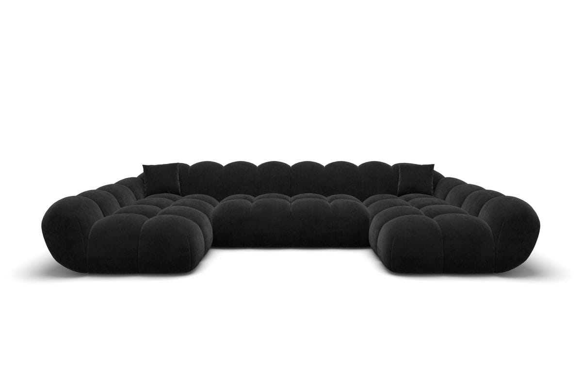 Wohnlandschaft Maleron U Form Studio Schwarz