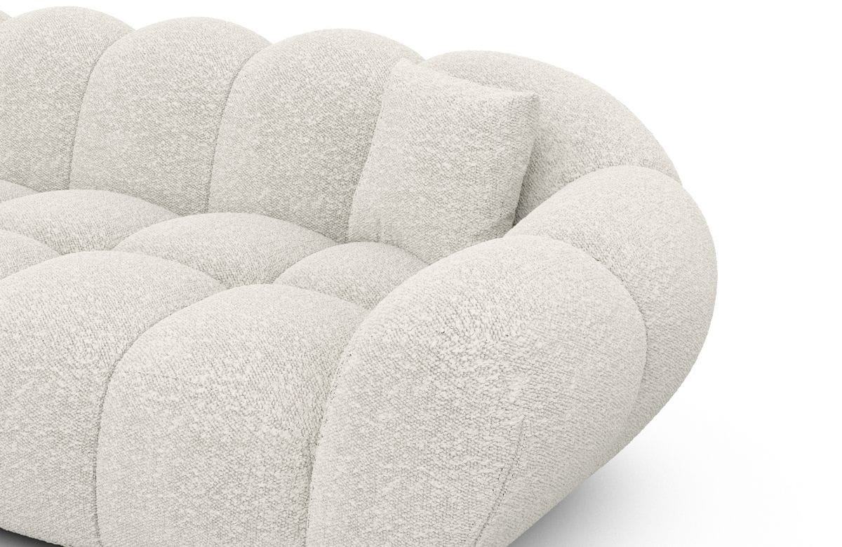 Couchlandschaft Maleron Studio U-Form in Stoff Weiß