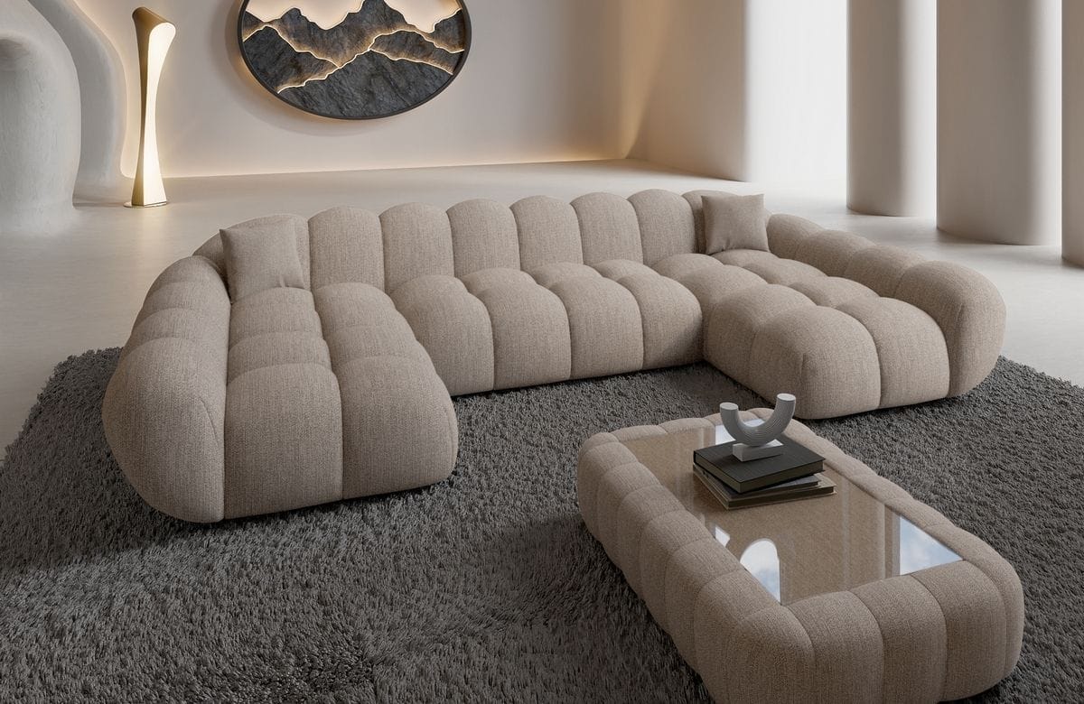 Wohnlandschaft Maleron U Form Studio Beige