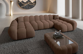 Couchlandschaft Maleron Studio U-Form in Stoff Braun