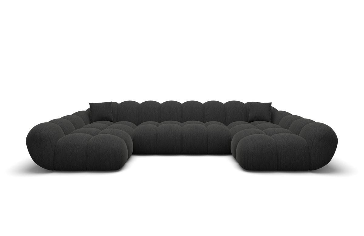 Wohnlandschaft Maleron U Form Studio Schwarz
