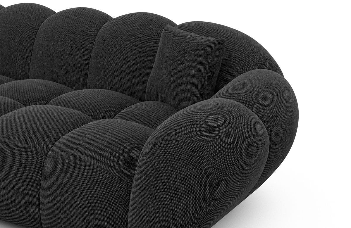 Wohnlandschaft Maleron U Form Studio Schwarz