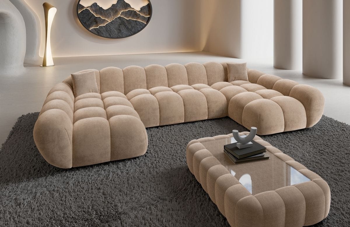 Wohnlandschaft Maleron U Form Studio Beige