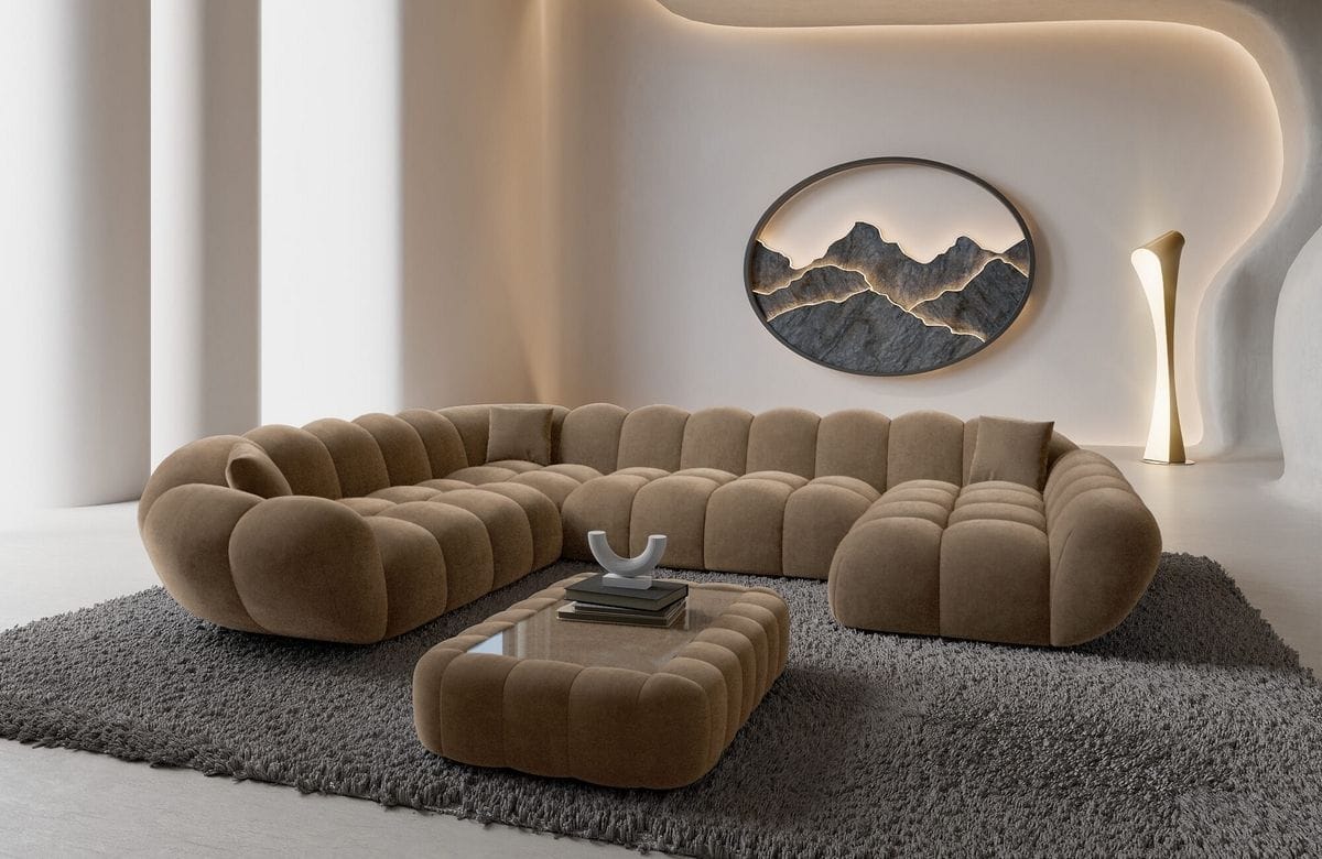 Wohnlandschaft Maleron XXL Braun