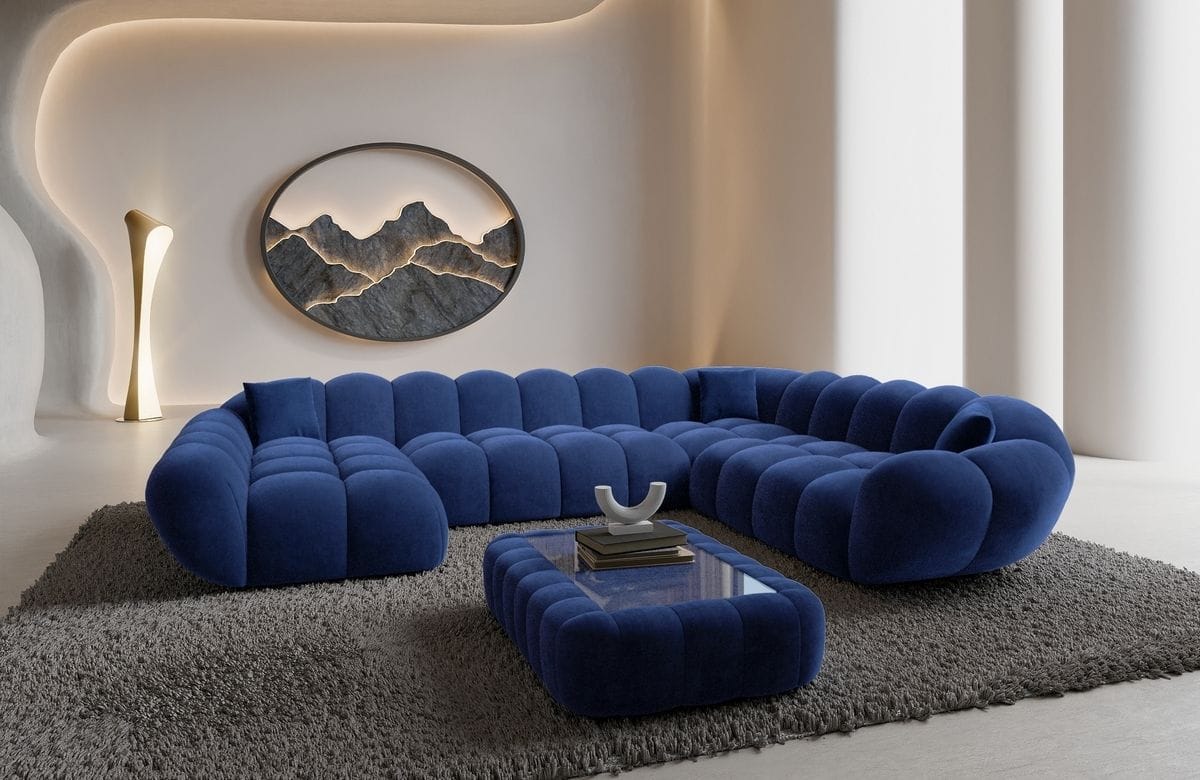 Wohnlandschaft Maleron XXL Dunkelblau