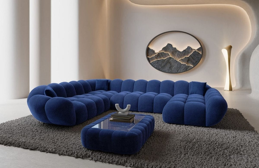 XXL Wohnlandschaft Maleron U-Form aus Stoff
