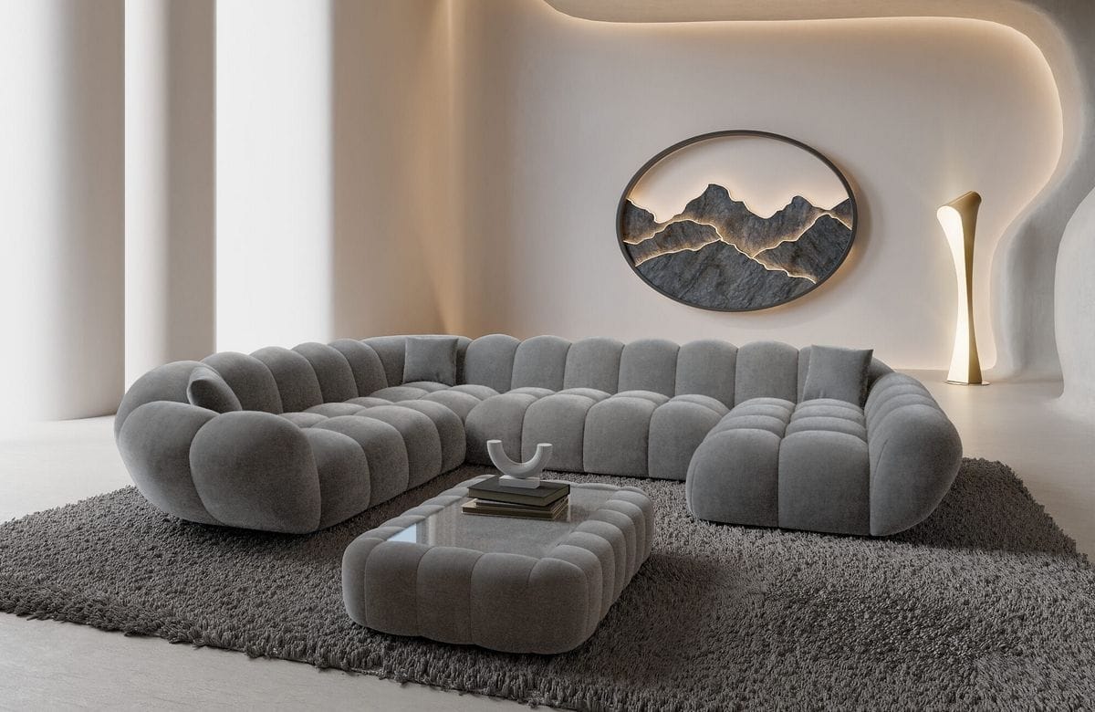 Wohnlandschaft Maleron XXL Dunkelgrau