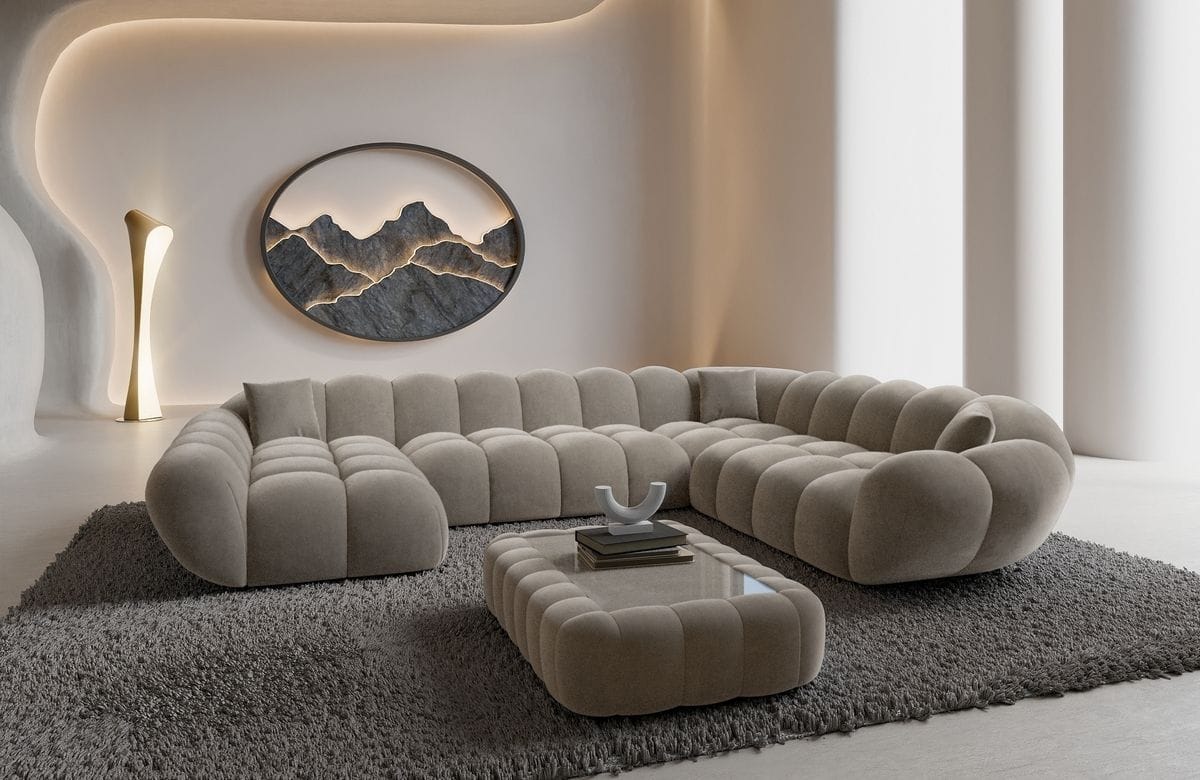 Wohnlandschaft Maleron XXL Sand