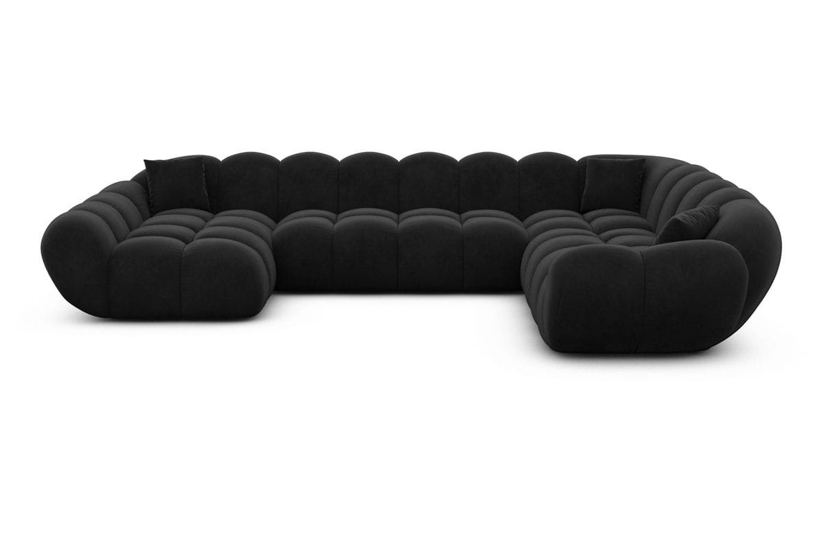 Wohnlandschaft Maleron XXL Schwarz