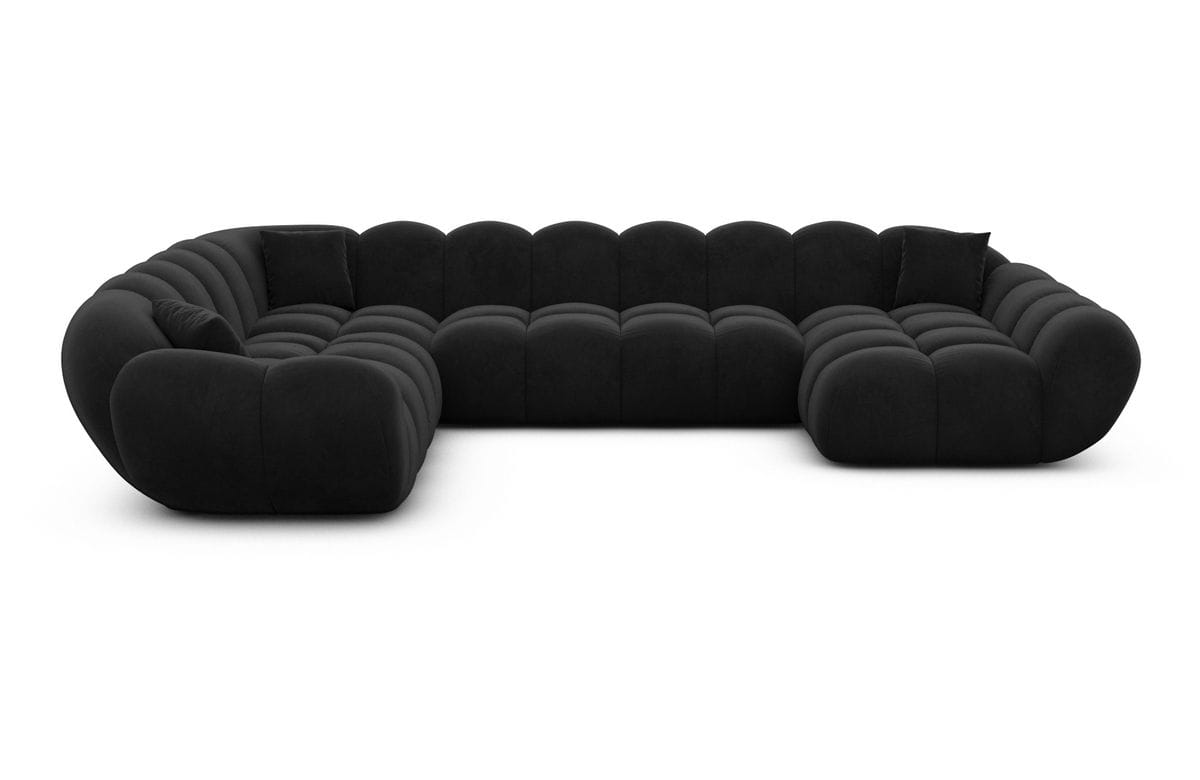 Wohnlandschaft Maleron XXL Schwarz