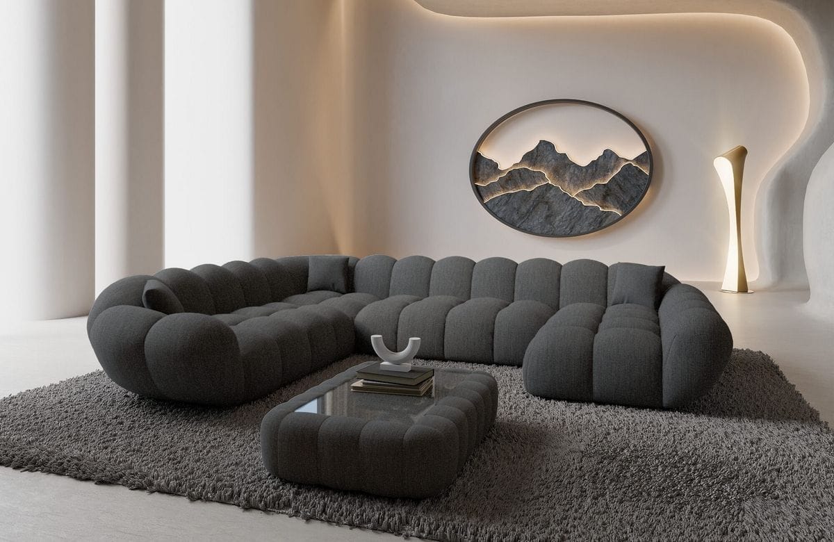 Wohnlandschaft Maleron XXL Anthrazit