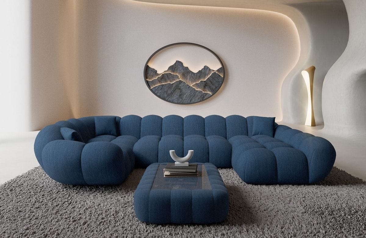 Wohnlandschaft Maleron XXL Blau