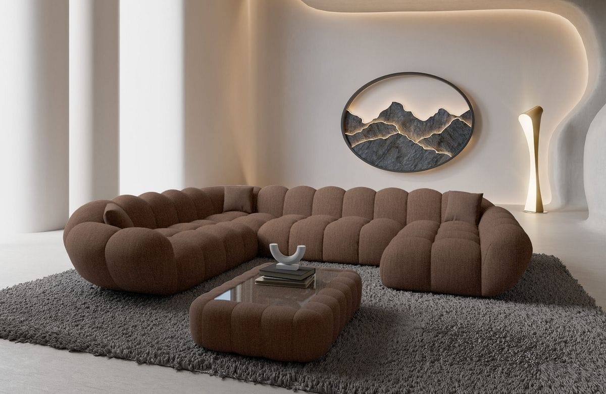 Wohnlandschaft Maleron XXL Braun