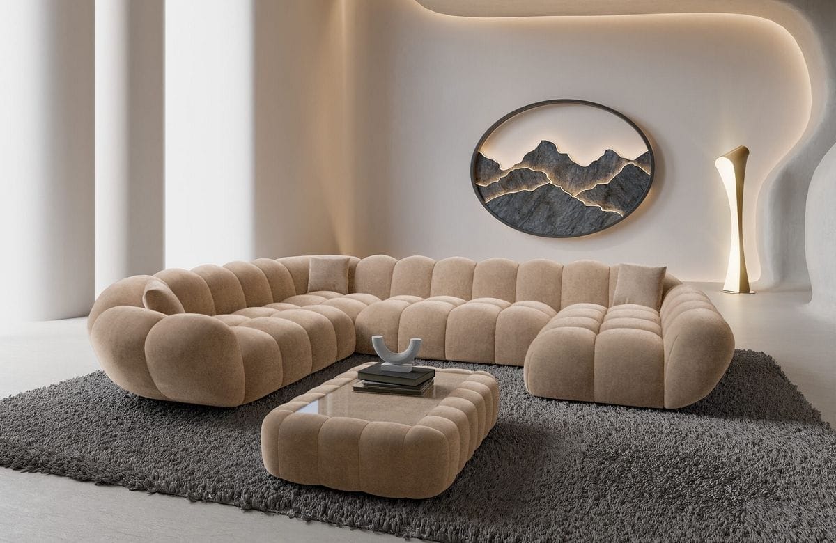 Wohnlandschaft Maleron XXL Beige