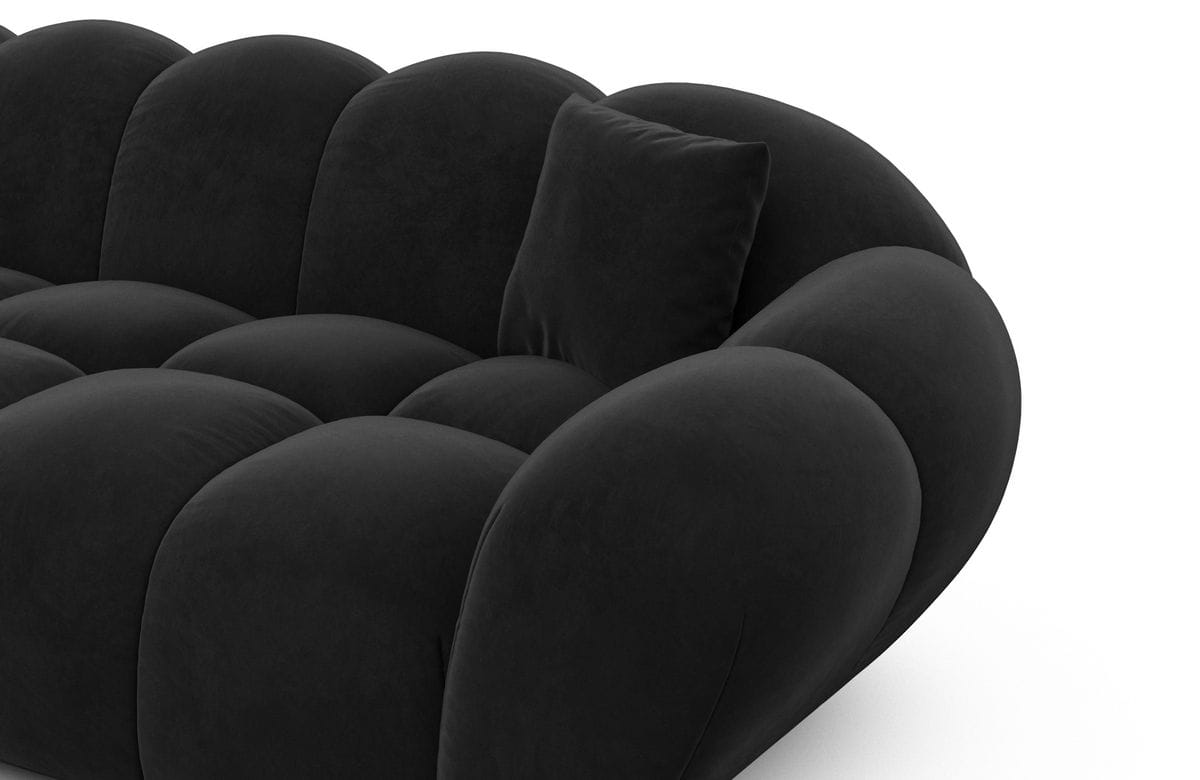 Wohnlandschaft Maleron XXL Panorama Schwarz
