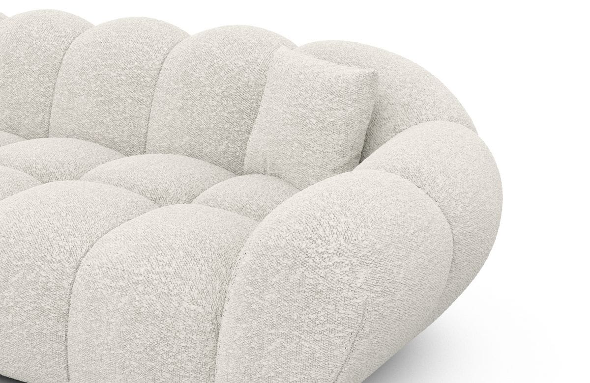 XXL Wohnlandschaft Maleron Panorama U-Form aus Stoff Weiß