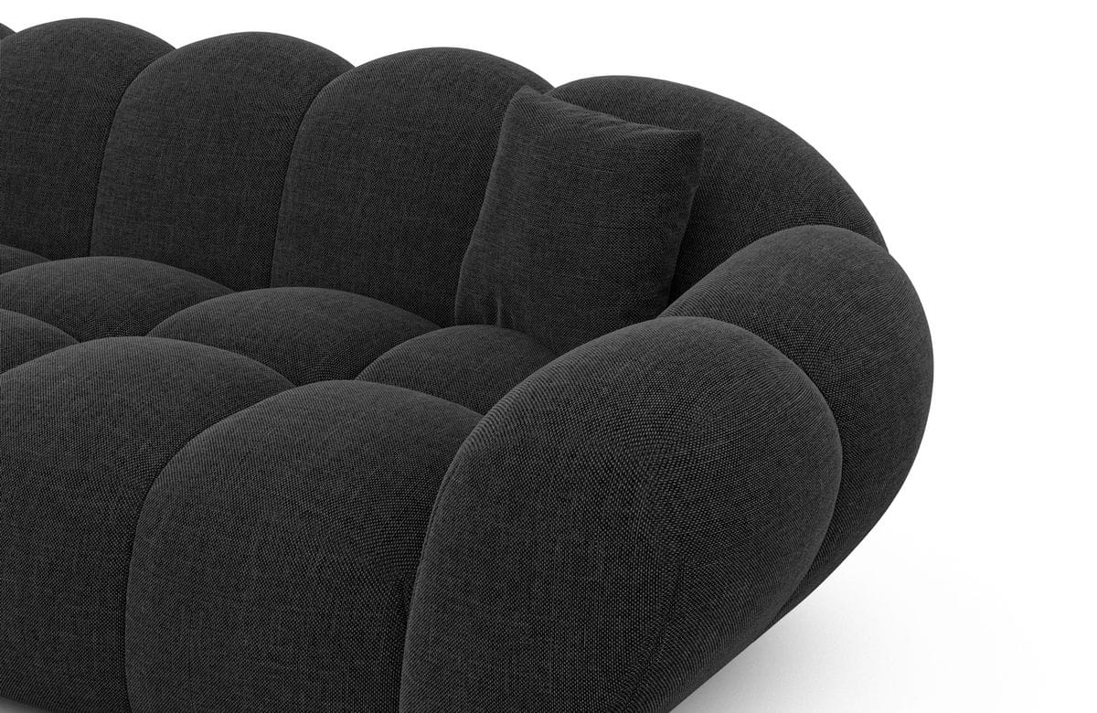 Wohnlandschaft Maleron XXL Panorama Schwarz