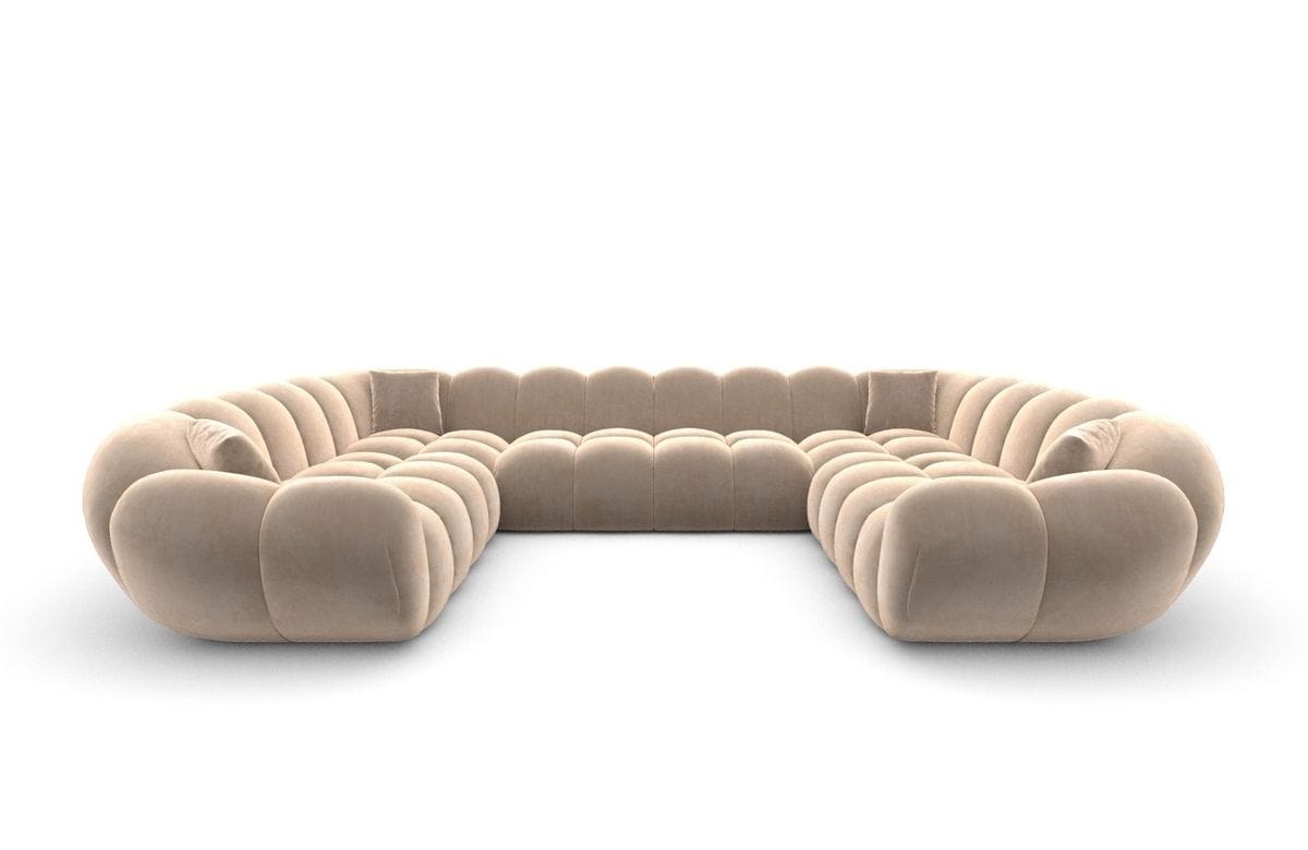 Wohnlandschaft Maleron XXL Panorama Beige