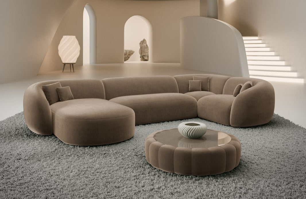 Wohnlandschaft Sorelia U-Form aus Stoff