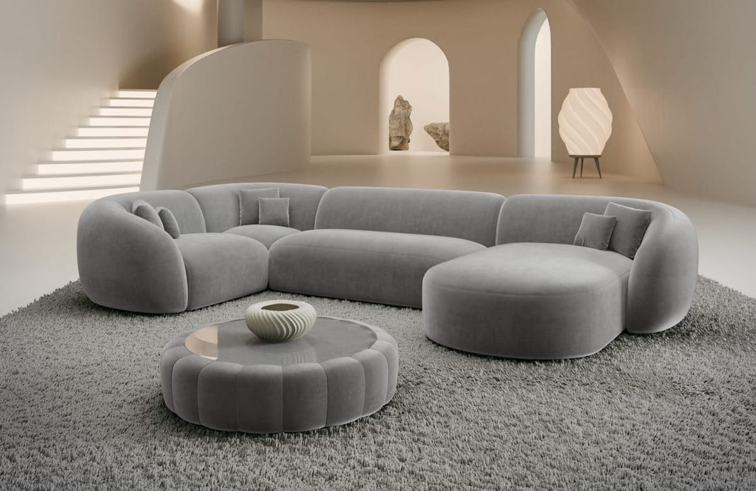 Wohnlandschaft Sorelia U-Form aus Stoff