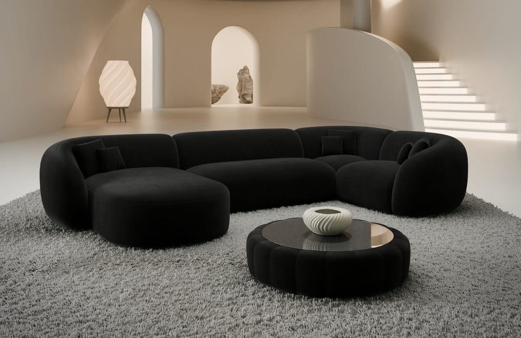 Wohnlandschaft Sorelia U-Form aus Stoff