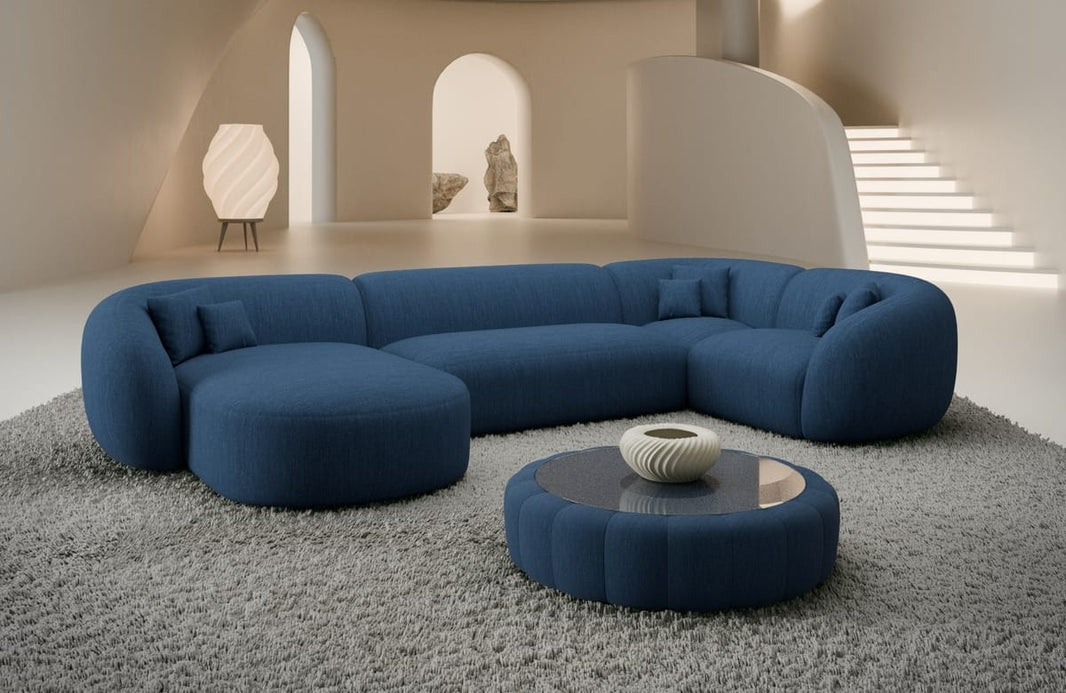 Wohnlandschaft Sorelia U-Form aus Stoff