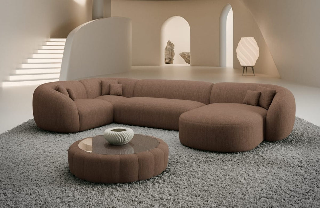 Wohnlandschaft Sorelia U-Form aus Stoff
