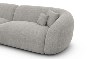 Wohnlandschaft Sorelia U-Form aus Stoff Hellgrau