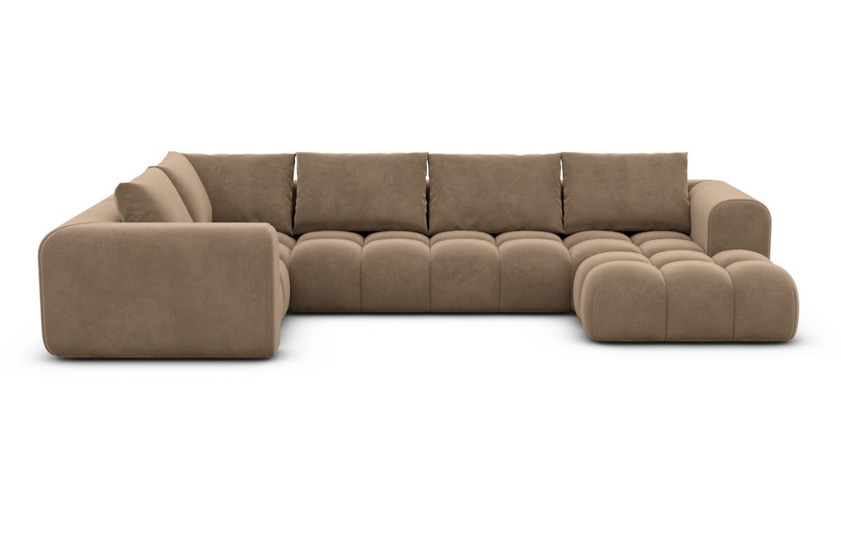 Couchlandschaft Casaluna U-Form in Stoff Braun