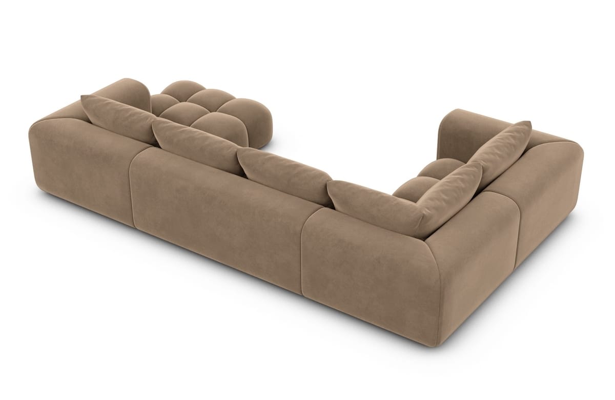 Couchlandschaft Casaluna U-Form in Stoff Braun