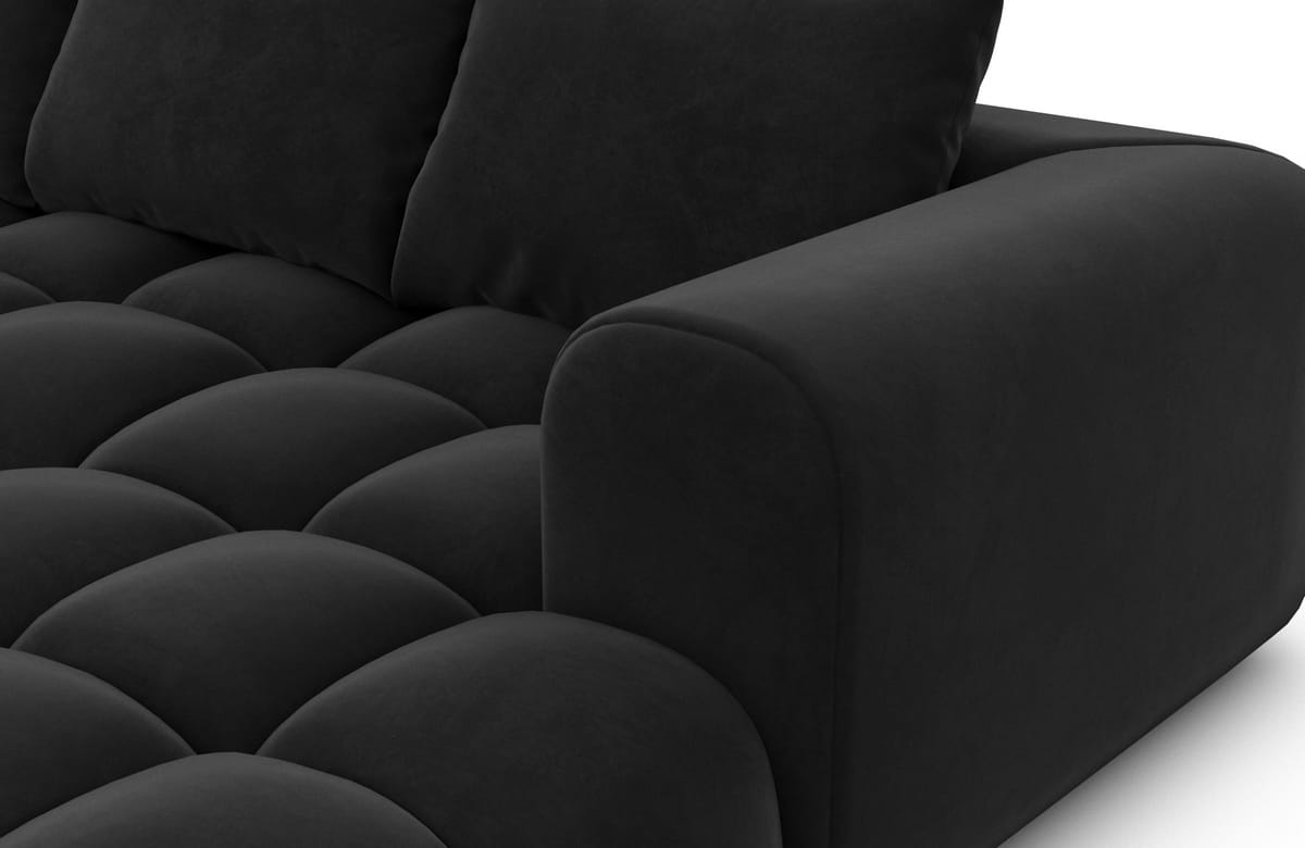 Couchlandschaft Casaluna U-Form in Stoff Schwarz