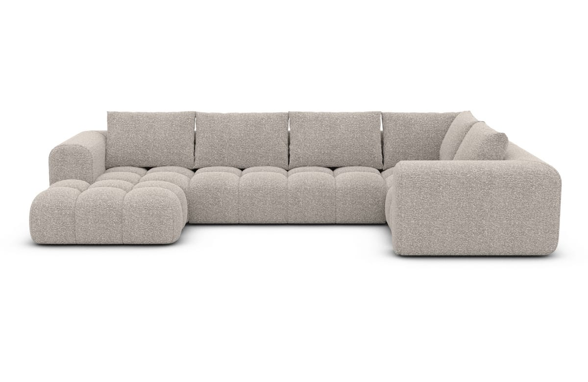 Couchlandschaft Casaluna U-Form in Stoff Pearl