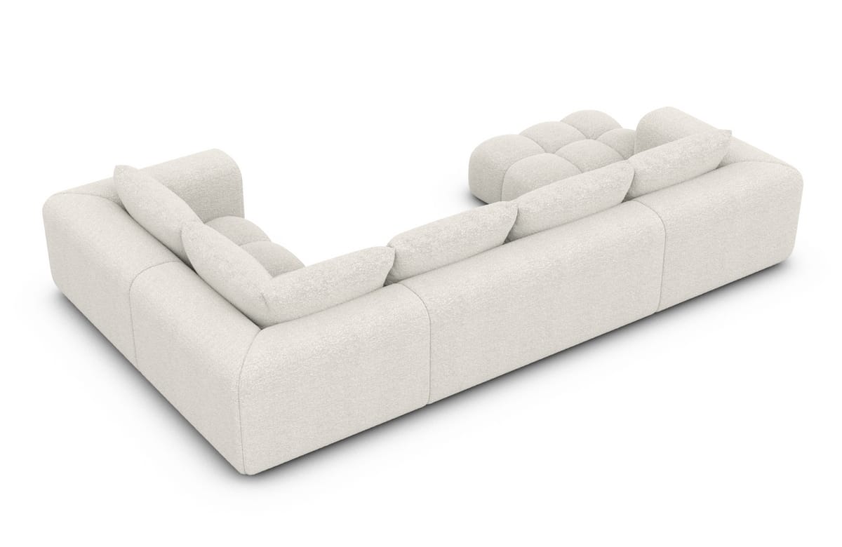 Couchlandschaft Casaluna U-Form in Stoff Weiß