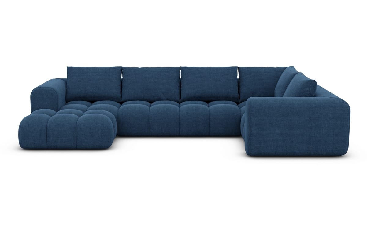 Couchlandschaft Casaluna U-Form in Stoff Blau