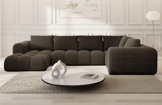Couchlandschaft Casaluna U-Form in Stoff Schwarz