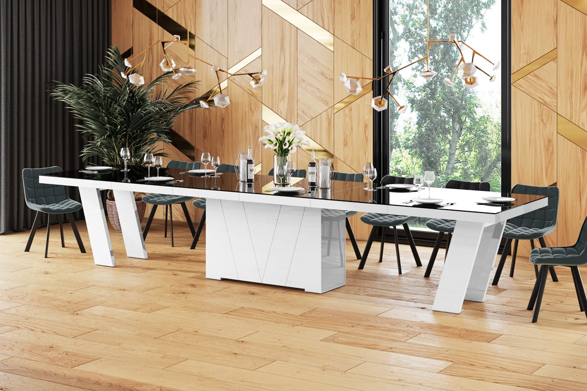 Esstisch Grande – Modern & Elegantes Design Schwarz-Weiß