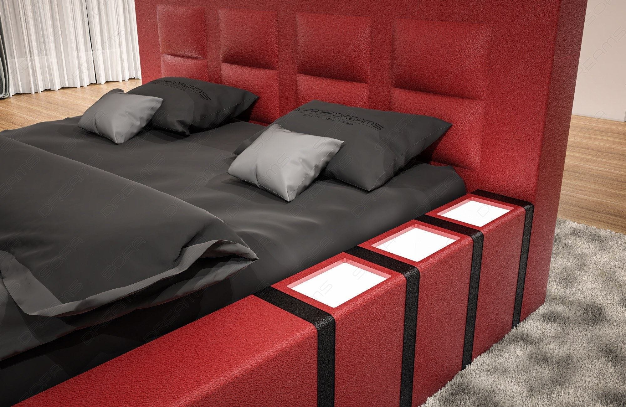 Designerbett Asti – Modernes Design für Ihr Zimmer Rot-Schwarz