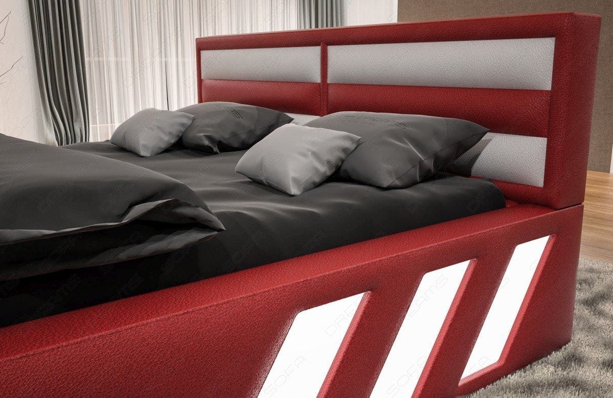 Designerbett Apollonia – Luxus für Ihr Schlafzimmer Rot-Weiß