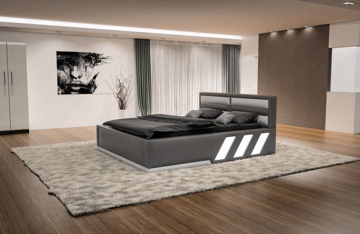 Designerbett Apollonia – Luxus für Ihr Schlafzimmer Grau-Weiß